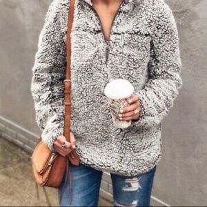 Thread and supply wubby pullover in charcoal